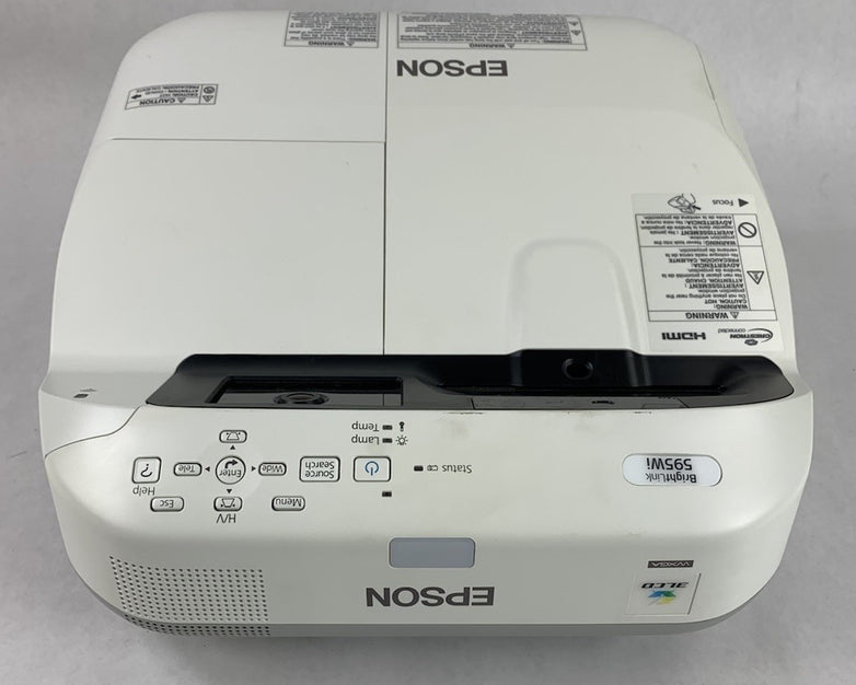 Epson H599A BrightLink 595Wi LCD Lamp Projector 2024 Lamp Hours No Remote