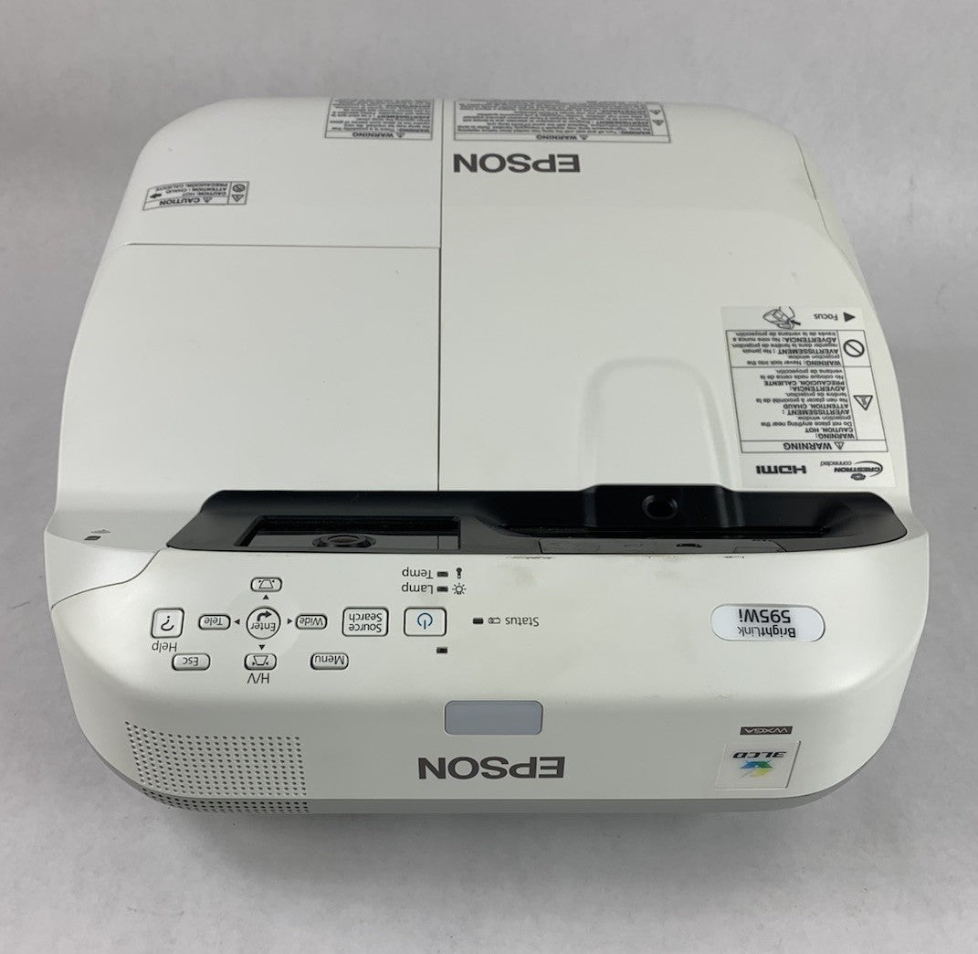 Epson H599A BrightLink 595Wi LCD Lamp Projector 2024 Lamp Hours No Remote3