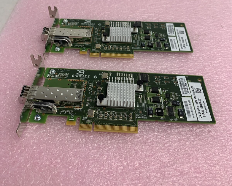 Lot of 2 Dell K54X2 Brocade SP 8GB FC HBA PCI-e Low Profile Fiber Channel Adapte