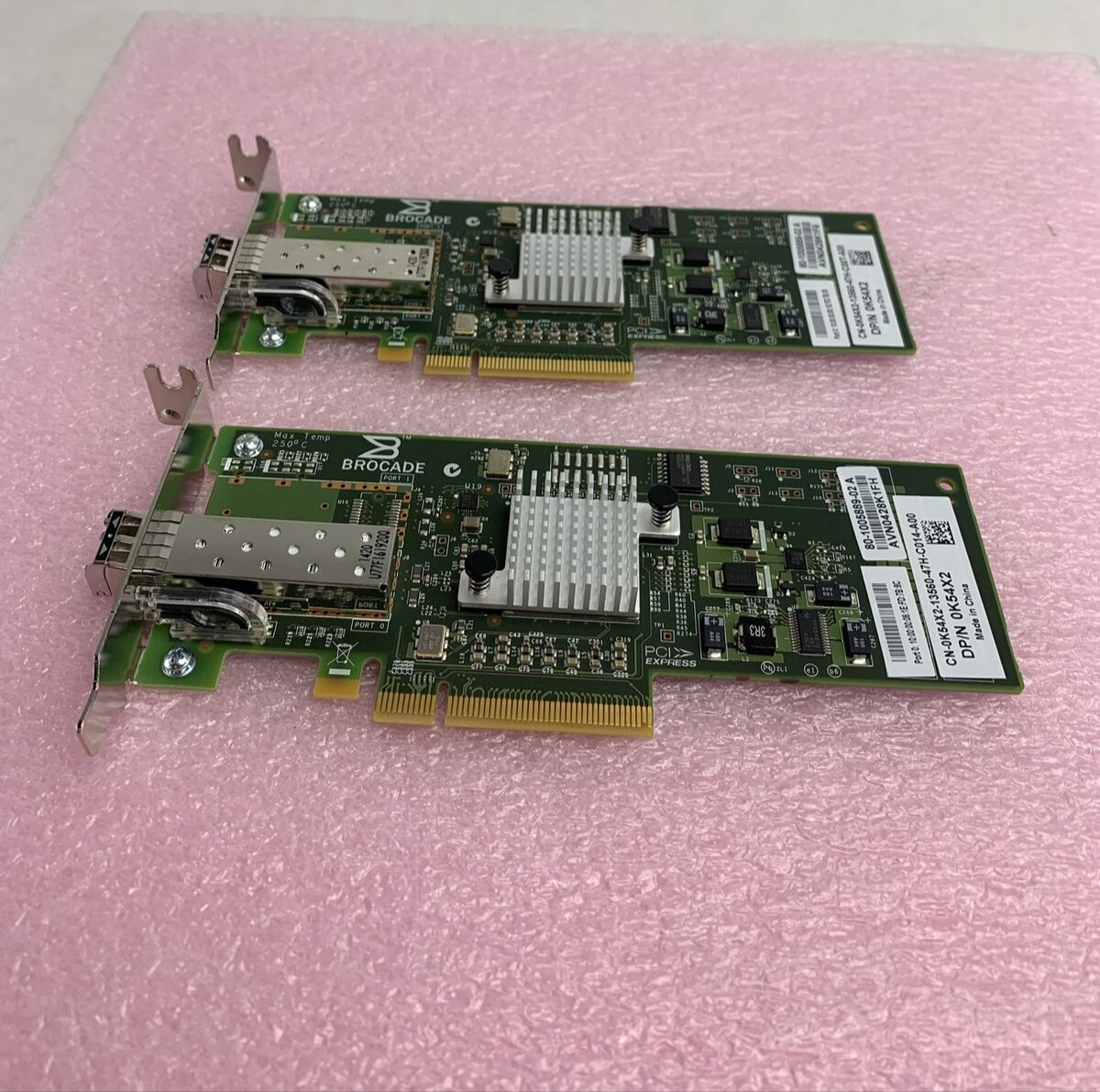 Lot of 2 Dell K54X2 Brocade SP 8GB FC HBA PCI-e Low Profile Fiber Channel Adapte
