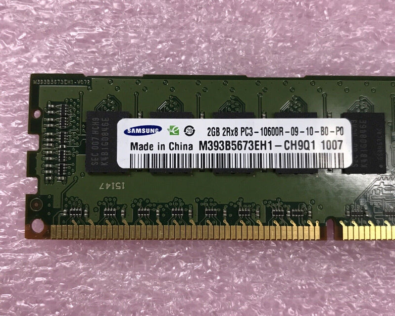 Samsung 20GB Kit 10x2GB 2Rx4 PC3-10600R-09-10-P0 Server RAM M393B5673EH1