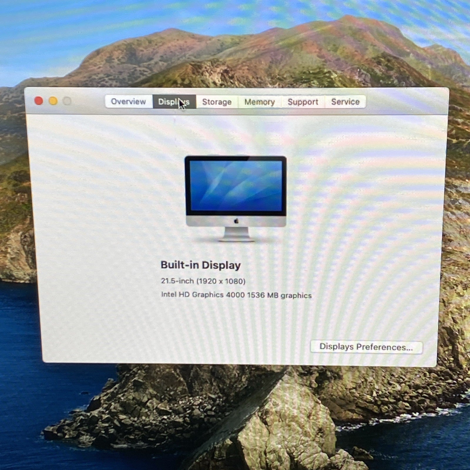 Apple A1418 iMac 21" 2013 3.3GHz Core i3 4GB RAM 500GB HDD macOS 10.15.7