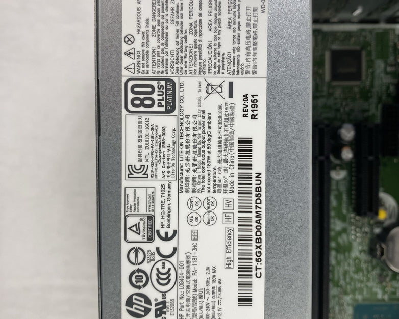 HP ProDesk 600 G5 SFF Intel Core i3-9300 3.7GHz 2x4GB RAM No HDD No OS READ