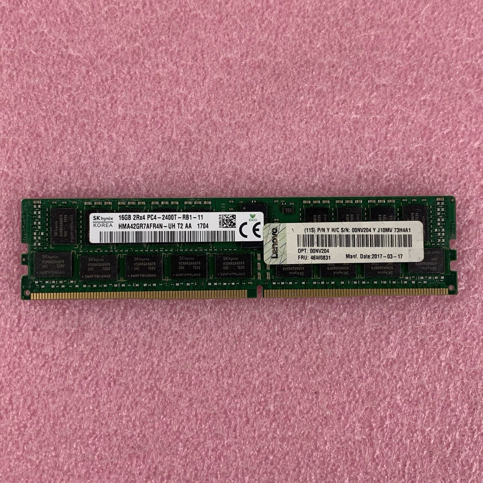 SK hynix HMA42GR7AFR4N-UH T2 16 GB 2Rx4 PC4-2400T Server  Memory RAM1
