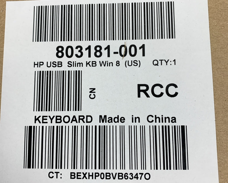HP 803181-001 USB Slim KB Win 8 US Keyboard KBAR211  KU-1469 - Lot of 6