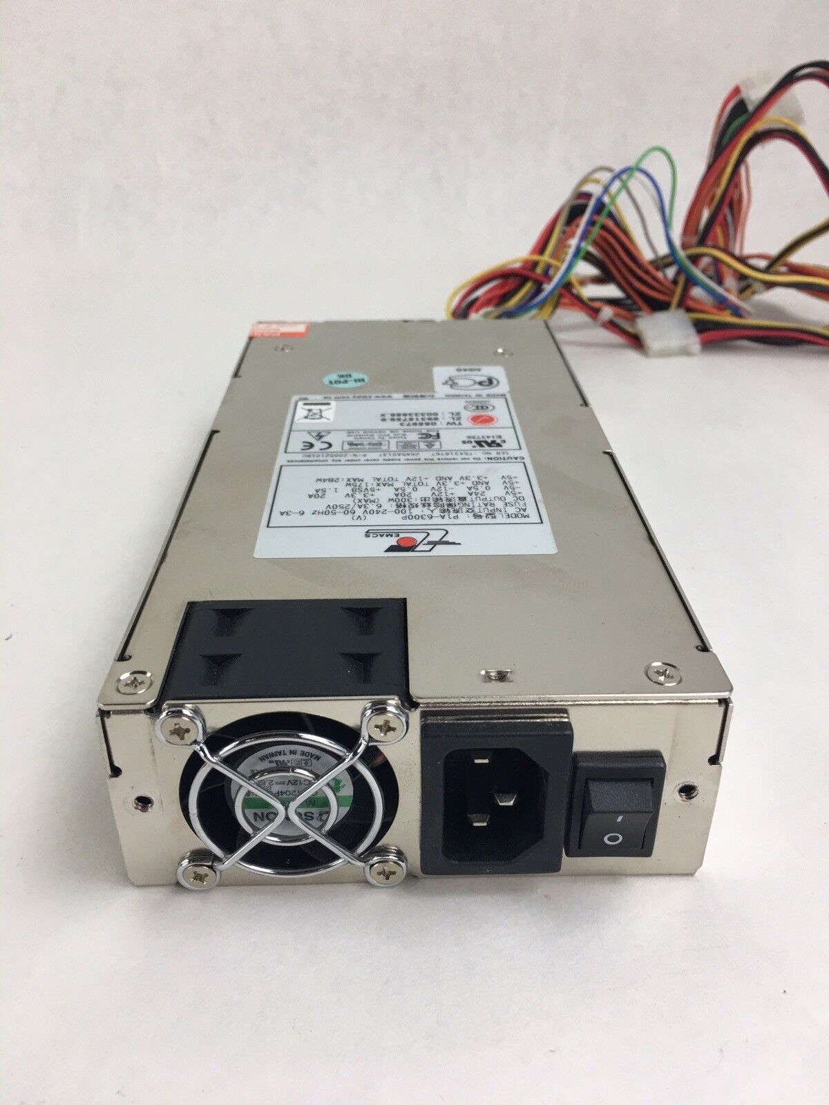 EMACS P1A-6300P 284W 100-240V 60-50Hz  1U Server Switched  Power Supply Tested