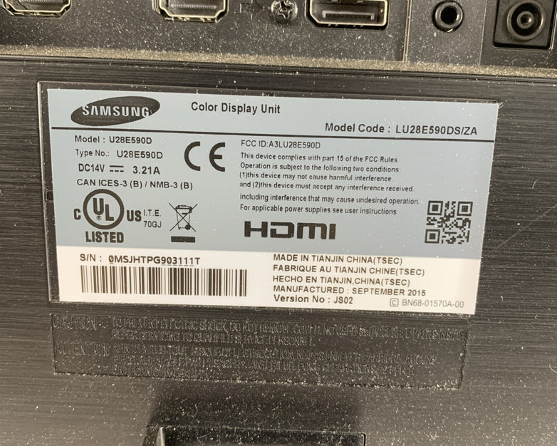 Samsung U28E590D 28" 4K UHD Desktop Monitor UE590 Series