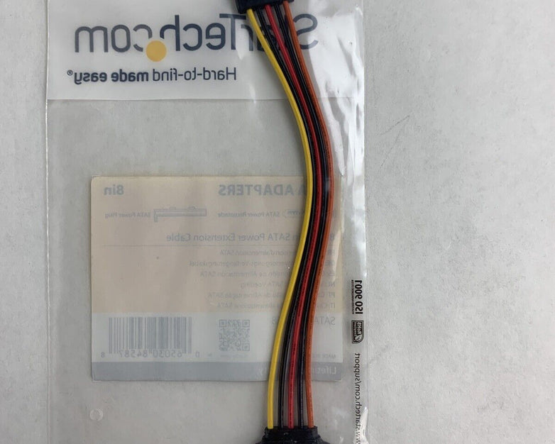 StarTech 8in 15 pin SATA Power Extension 8 SATA power Extension Cable Lot of 2