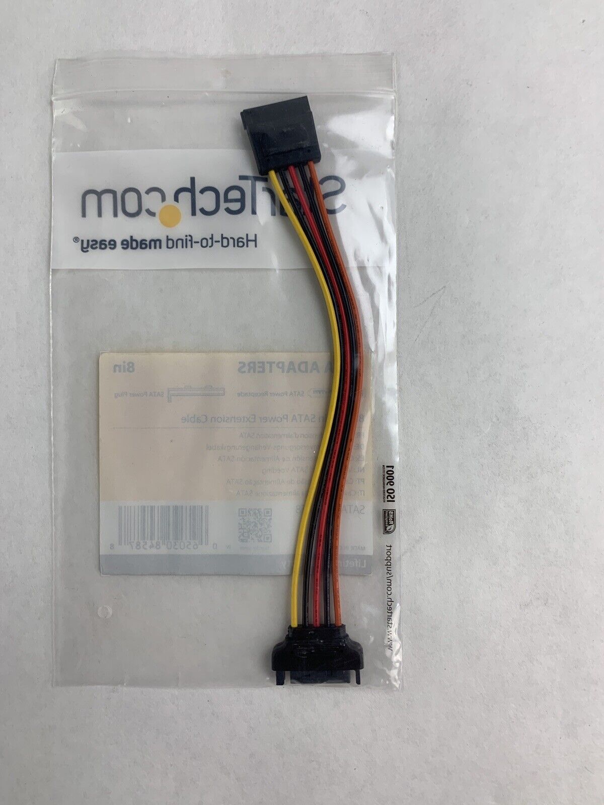 StarTech 8in 15 pin SATA Power Extension 8 SATA power Extension Cable Lot of 2