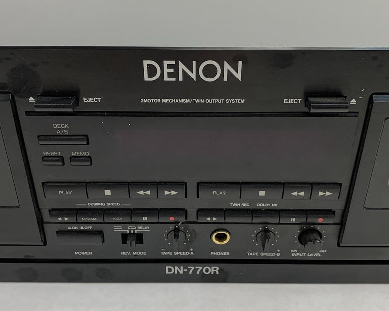 Denon DN-770R Stereo Double Casette Tape Deck - Parts or Repair