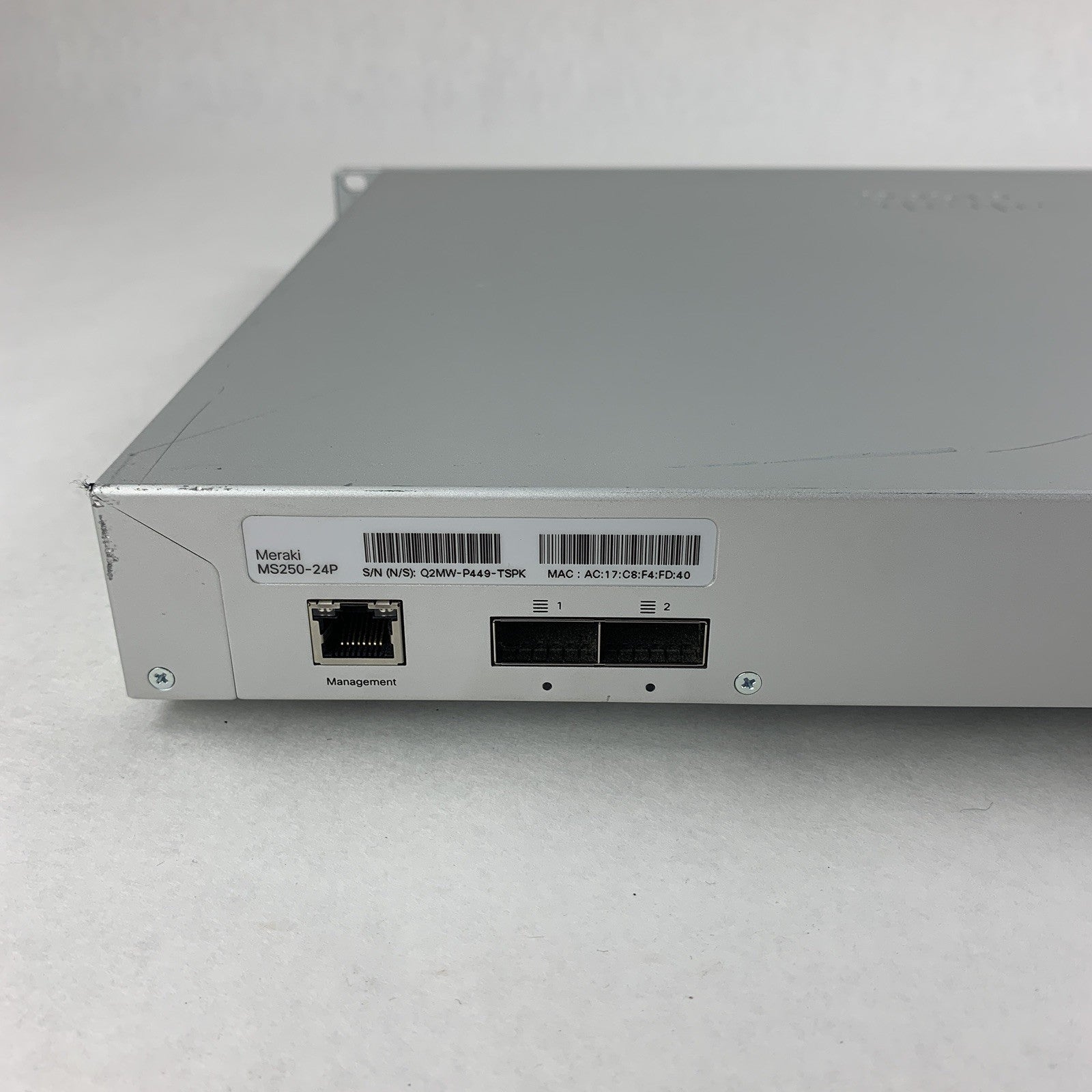 Cisco Meraki MS250-24P-HW Network Managed Switch Unclaimed Tested Reset