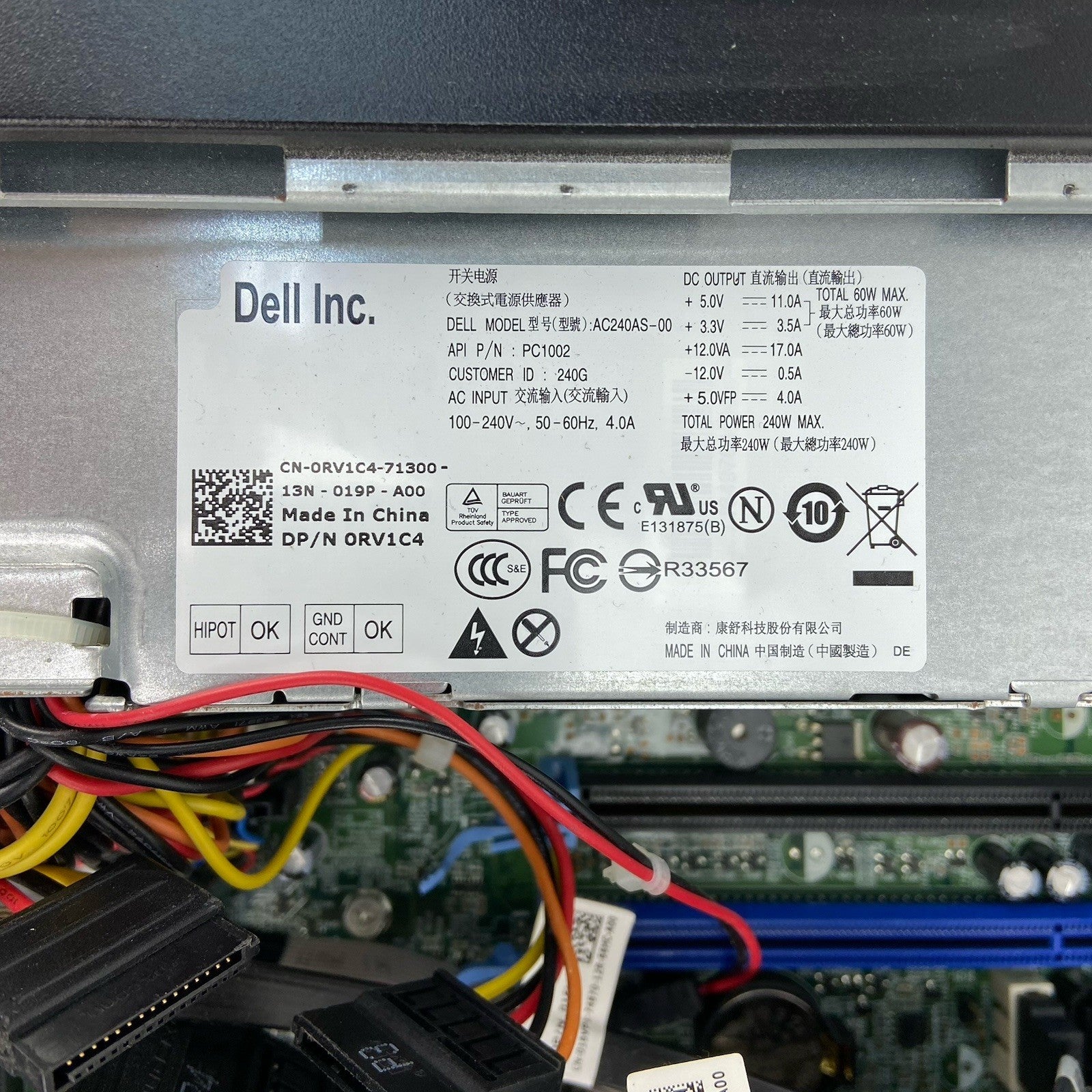 Dell Optiplex 990 SFF Intel Core i5-2400 3.1GHz 4GB RAM No HDD No OS GeForce 84012