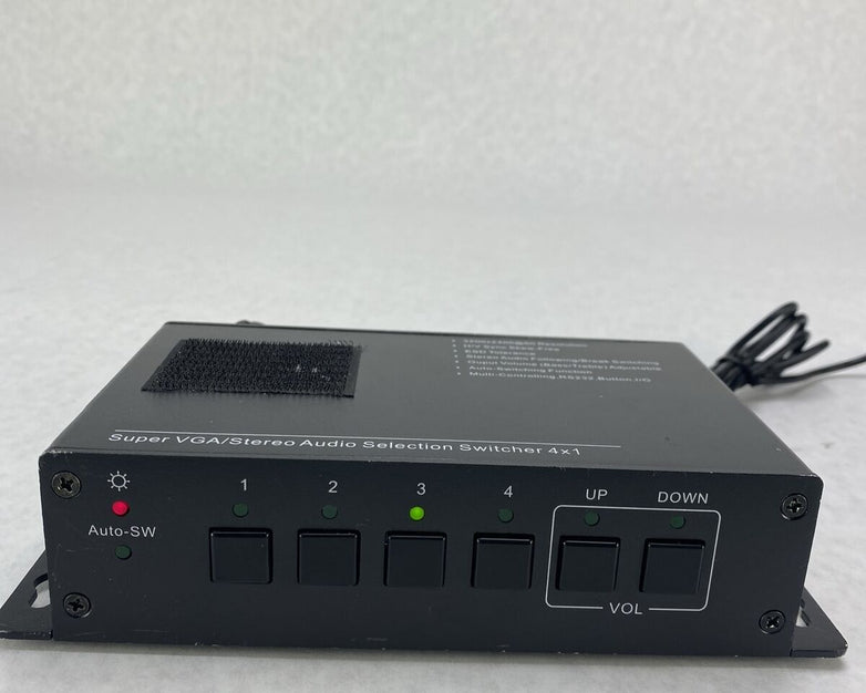 Aurora AS-41V R2 4 x 1 Super VGA Stereo Audio Selection Switcher with PSU