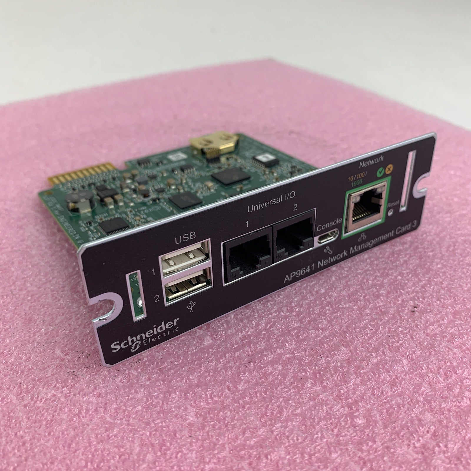 APC AP9641 UPS Network Management Card 3 with 2 USB ports Tested Reset