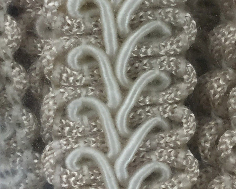 Beige  187 Yards Gimp Braided Vintage Trim, NEW