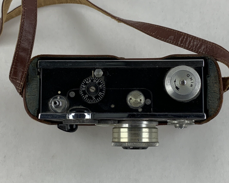 Argus Coated Cintar 50mm F3.5 Lens with Leather Case Vintage Untested No Film