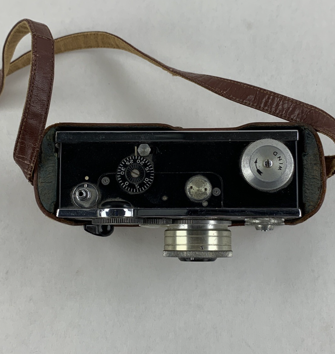 Argus Coated Cintar 50mm F3.5 Lens with Leather Case Vintage Untested No Film