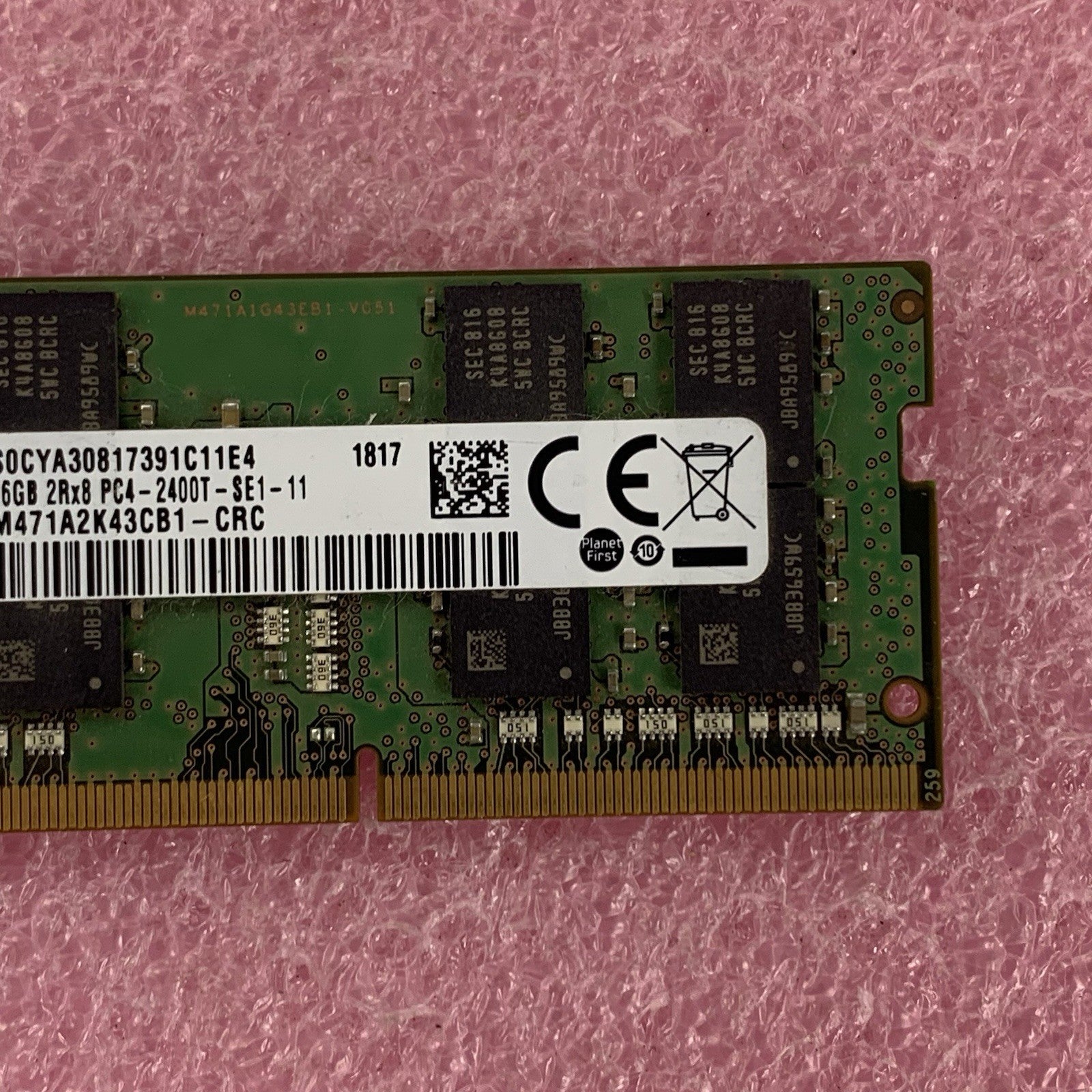 Samsung M471A2K43CB1-CRC 16 GB SO-DIMM 2Rx8 DDR4 PC4-2400T  Laptop Memory Ram3