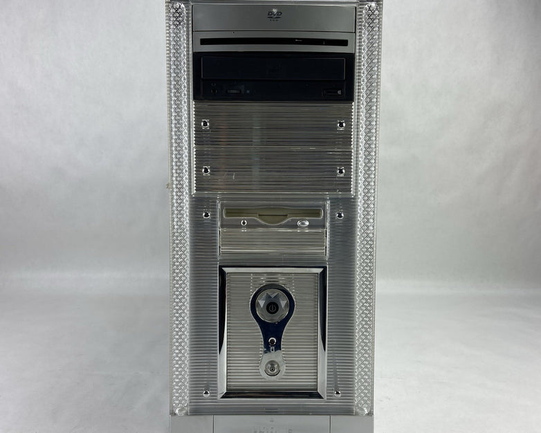 Vintage Unbranded Silver Mid Tower Case Bare Bones No PSU