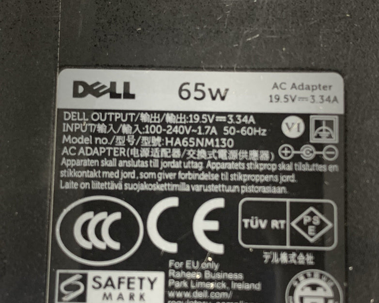 Dell HA65NM130 65W AC 19.5V 7.4mm AC Adapter - Power Cord Included Lot of 6