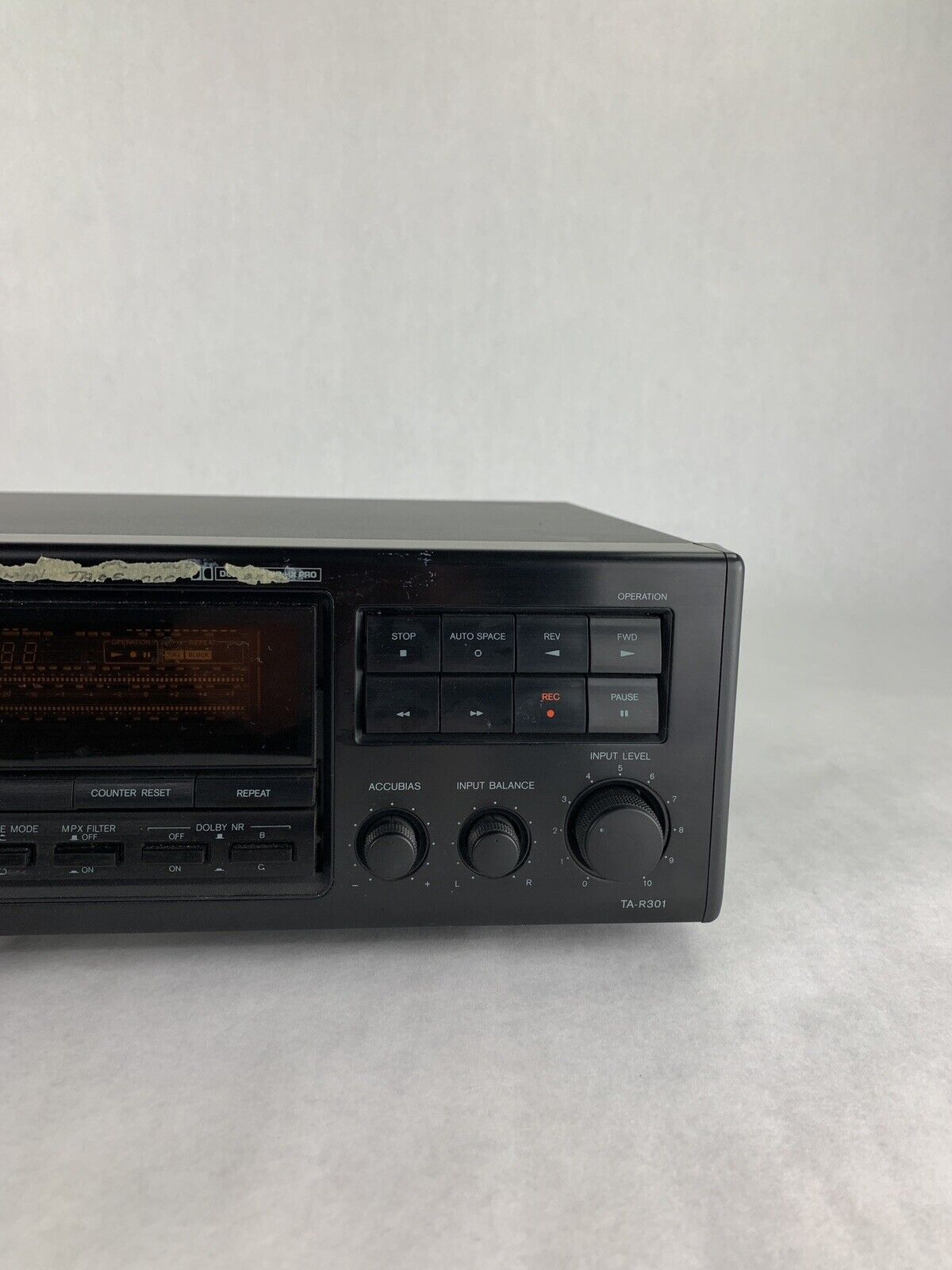 Onkyo TA-R301 R1 Pro Stereo Cassette Deck Tested Recording Function Faulty