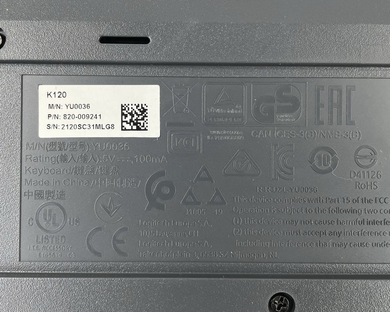 Logitech K120 Wired Keyboard Lot of 4