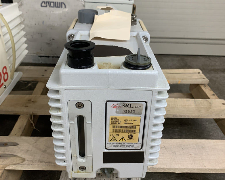 Edwards E2M28 Rotary Vane Vacuum Pump Drained Oil Parts and Repair Lot of 2x