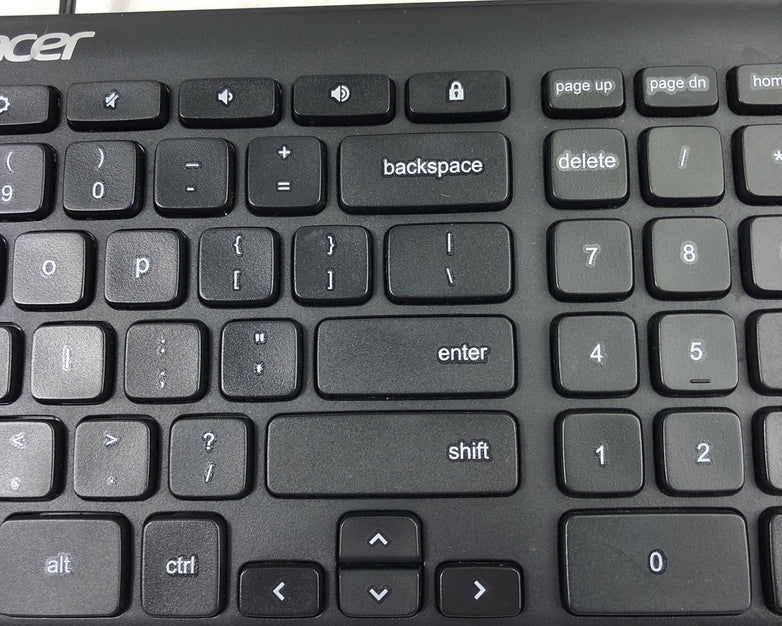 Lot of 2 Acer KB69211 USB Wired Slim Office Home Keyboard - Black
