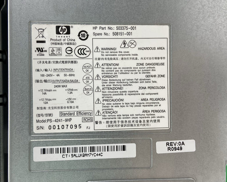 HP Compaq 8000 Elite SFF Intel Core 2 Duo E7600 3.06GHz 4GB RAM No HDD No OS