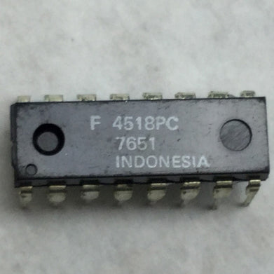 Genuine Fairchild 4518PC Integrated Circuit  16 Pin  Lot of 21