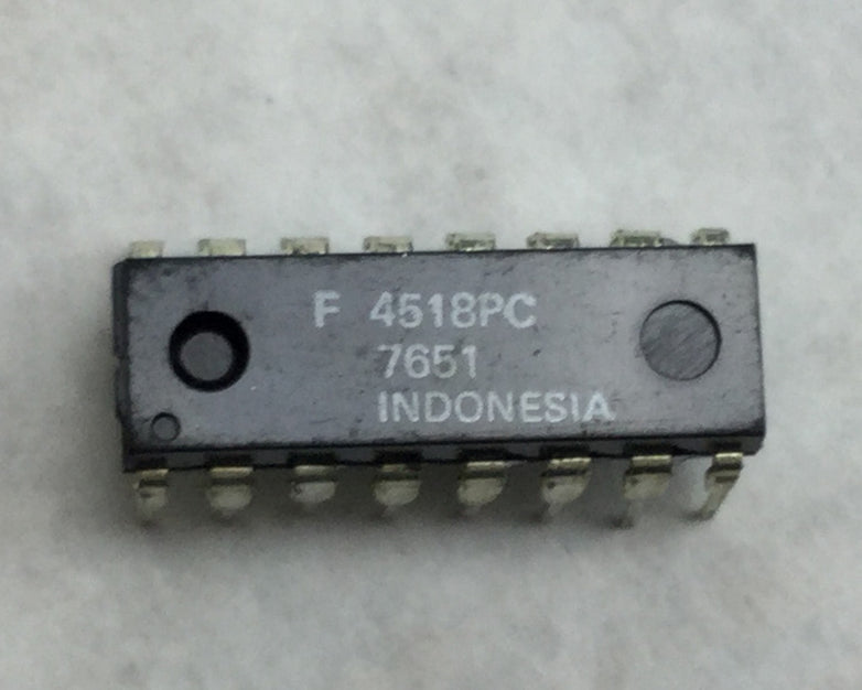 Genuine Fairchild 4518PC Integrated Circuit  16 Pin  Lot of 21