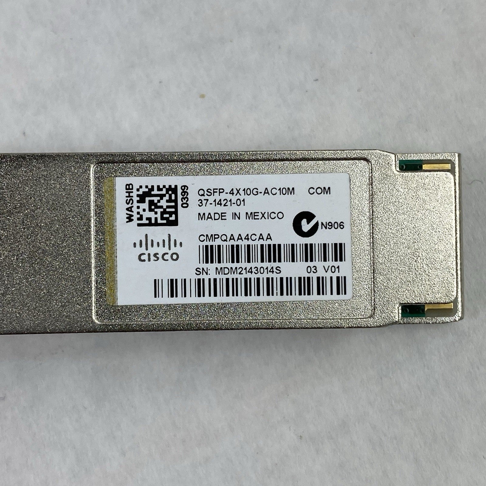 Cisco QSFP-4X10G-AC10M E357317-S CL2 26AWG 10m Cable