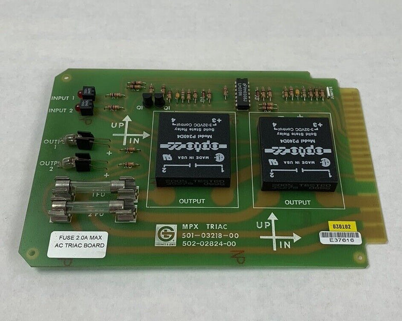 Giddings & Lewis MPX Triac 501-03218-00  502-02824-00 Circuit Board (Lot of 2)