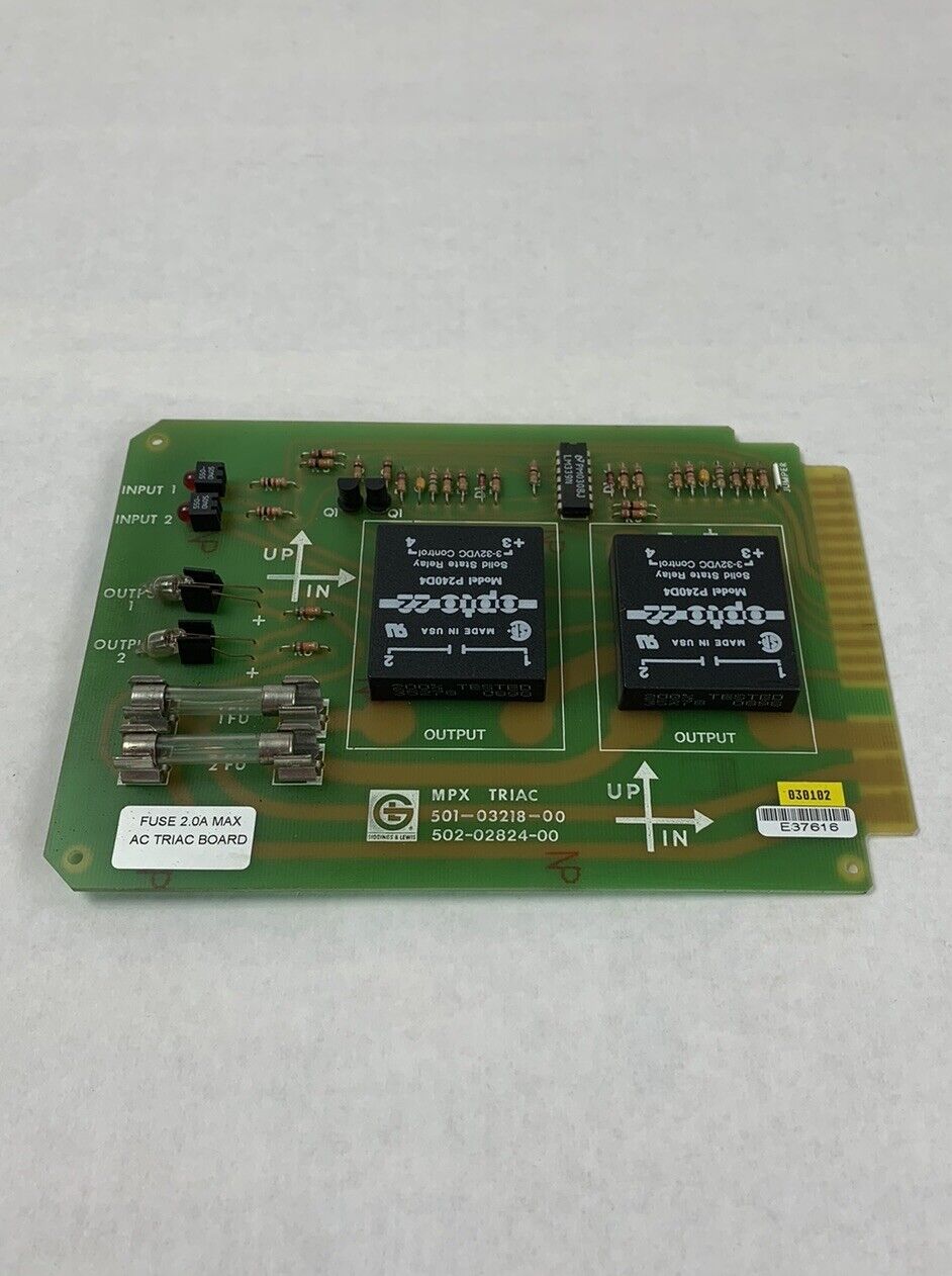 Giddings & Lewis MPX Triac 501-03218-00  502-02824-00 Circuit Board (Lot of 2)