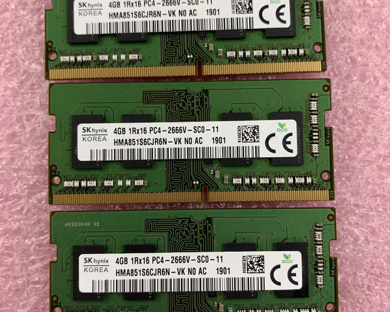 Hynix HMA851S6CJR6N-VK 4 GB Laptop Memory Module DDR4 SDRAM Lots of 5x