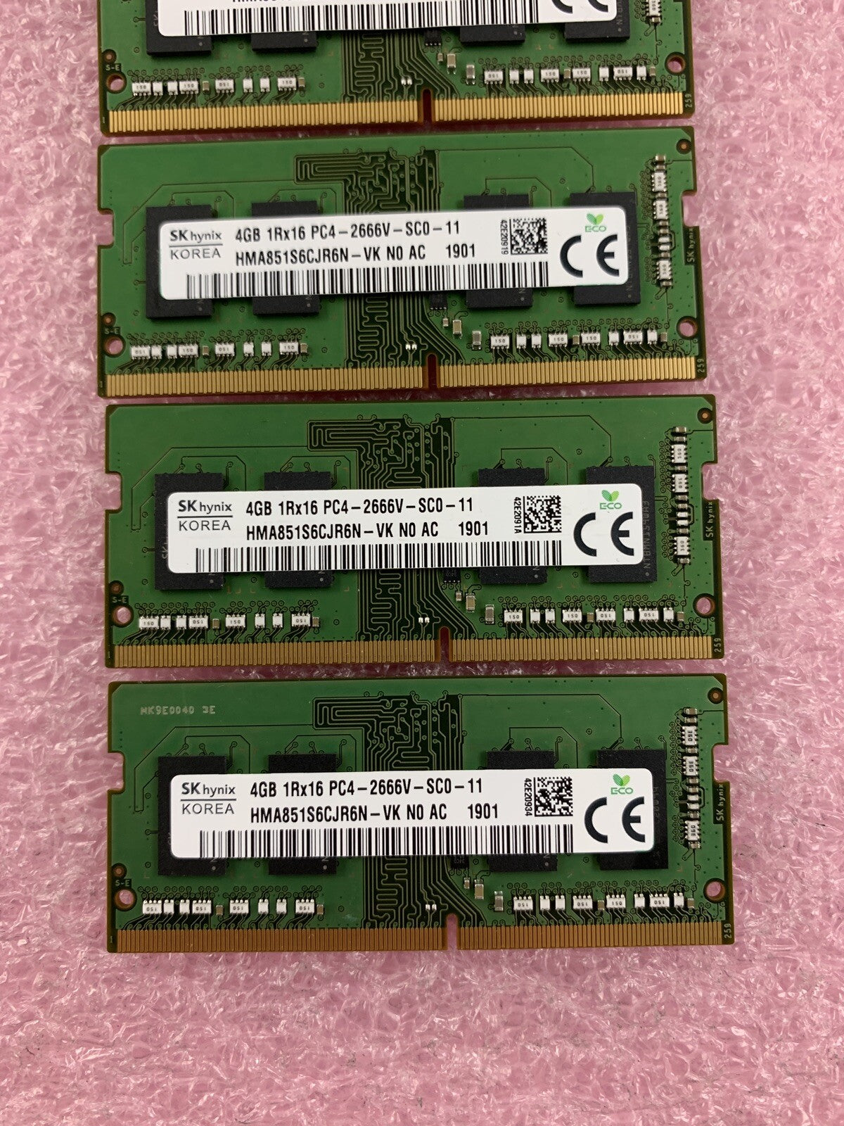 Hynix HMA851S6CJR6N-VK 4 GB Laptop Memory Module DDR4 SDRAM Lots of 5x