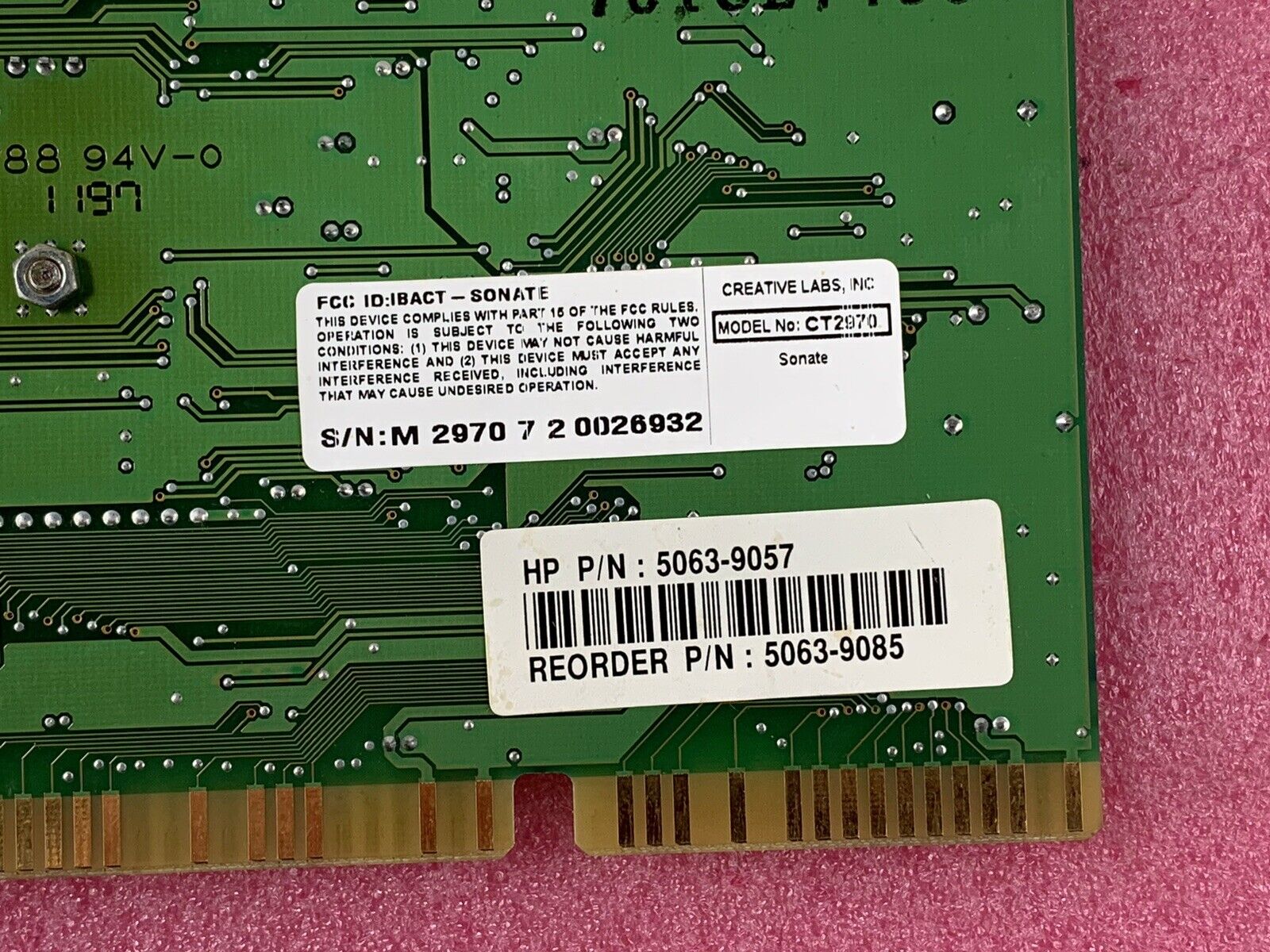 Creative Labs CTT2970 ISA Audio Card HP/5063-9057
