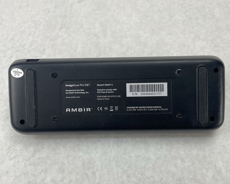 Ambir DS687-5  ImageScan Handheld Scanner Power Tested