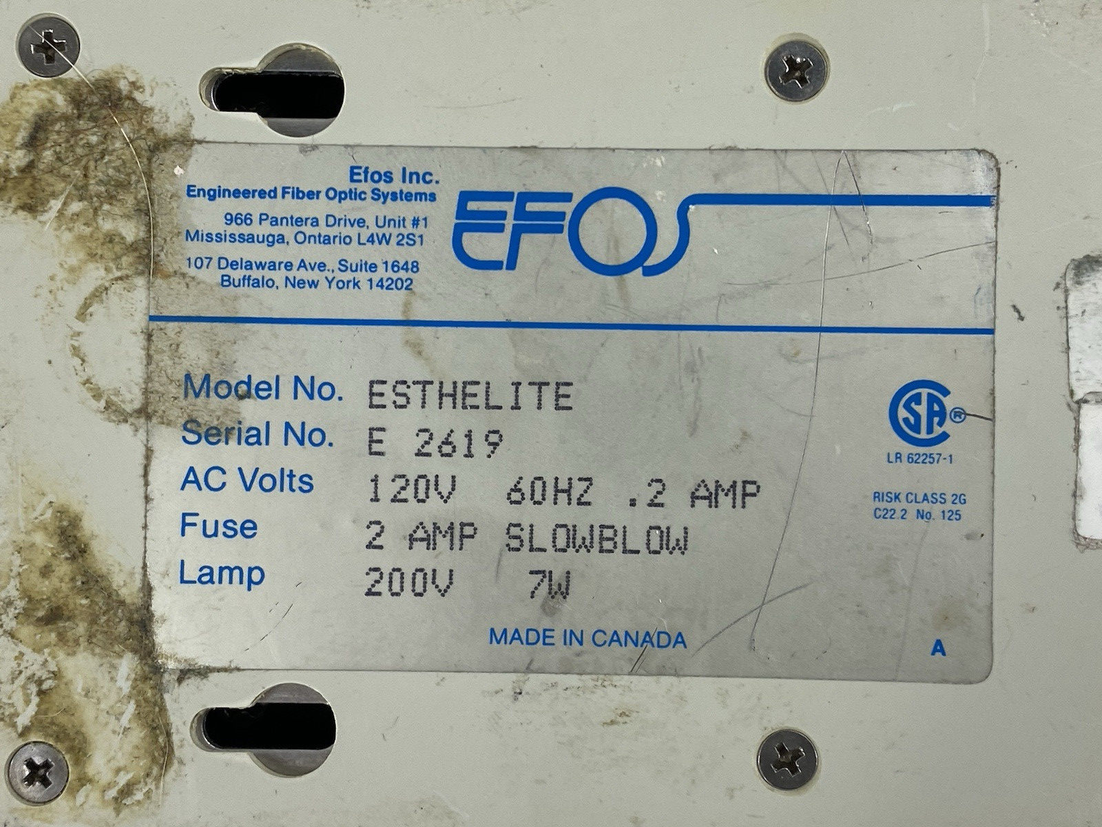 EFOS Esthelite Dental Shade Matching Light Tested