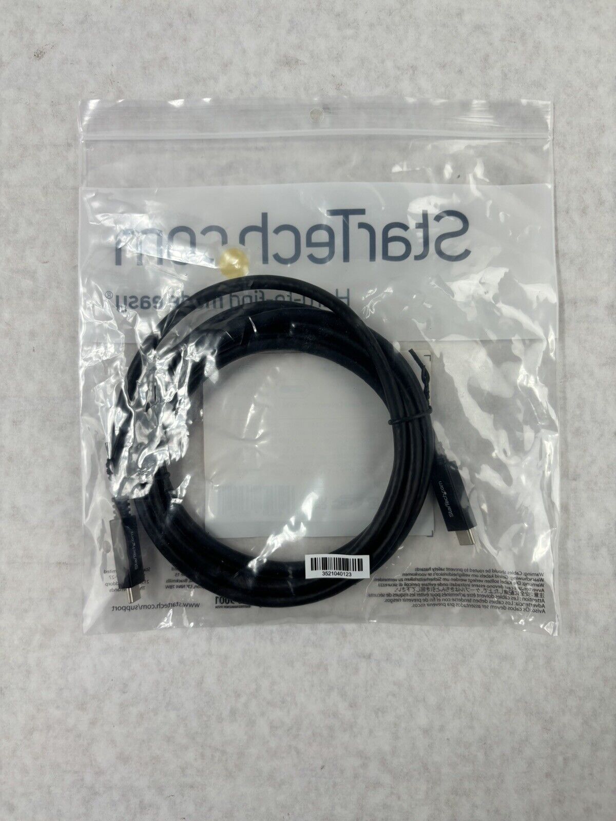New StarTech USB315CC2M Black USB-C Cable with Power Delivery USB 3.0