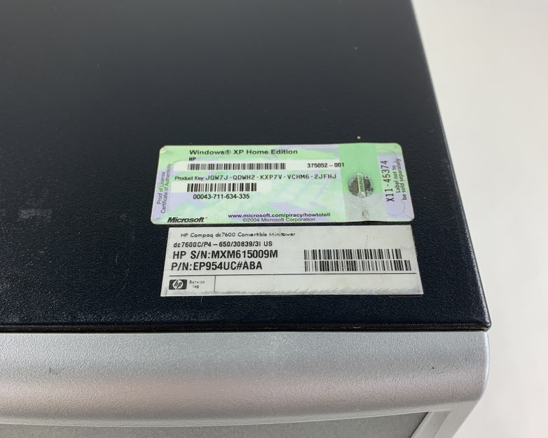 HP Compaq DC7600 MT Desktop Intel Pentium 4 3.20 GHz 512 MB No OS No HDD