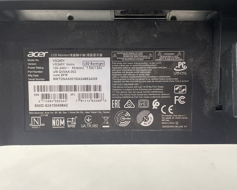 Acer Vg240y Monitor Tested