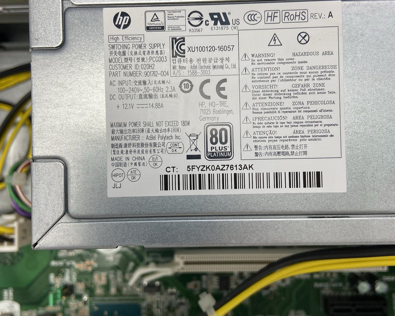 HP EliteDesk 800 G3 SFF Intel Core i5-7500 3.4GHz 8GB RAM No HDD No OS