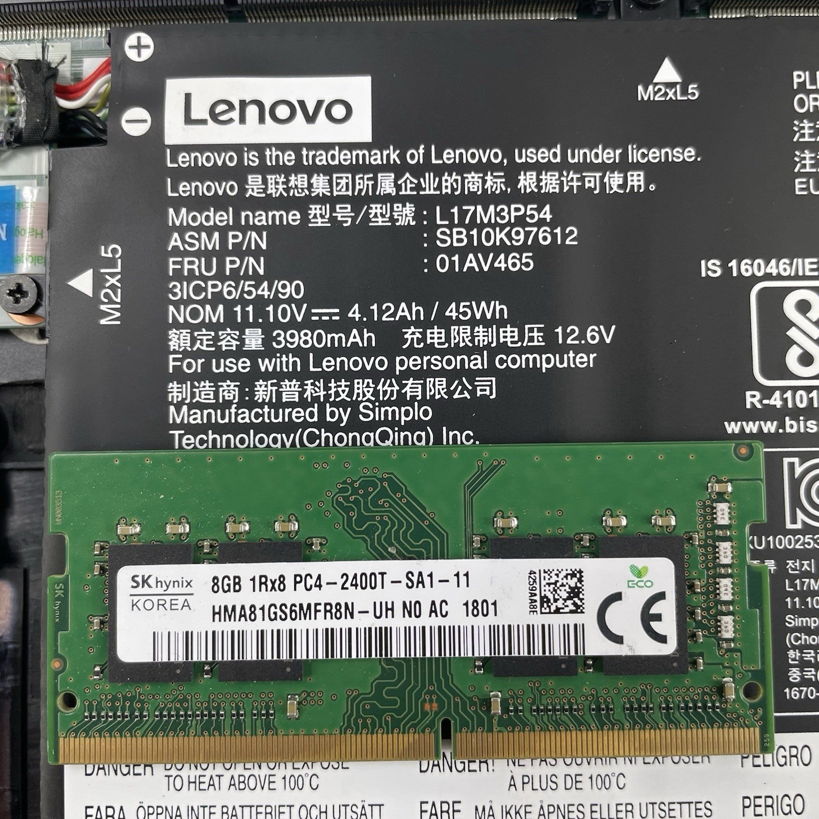 Lenovo ThinkPad L580 15.6" i5-8250U 1.60 GHz 8 GB RAM No SSD/OS/AC - Missing Key18