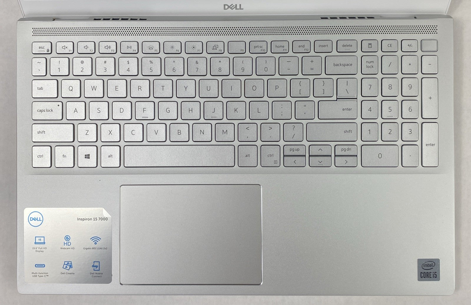 Dell Inspiron 15 7501 15.6" Touch i5-10300H 2.5GHz 16GB RAM No Battery No HDD/OS