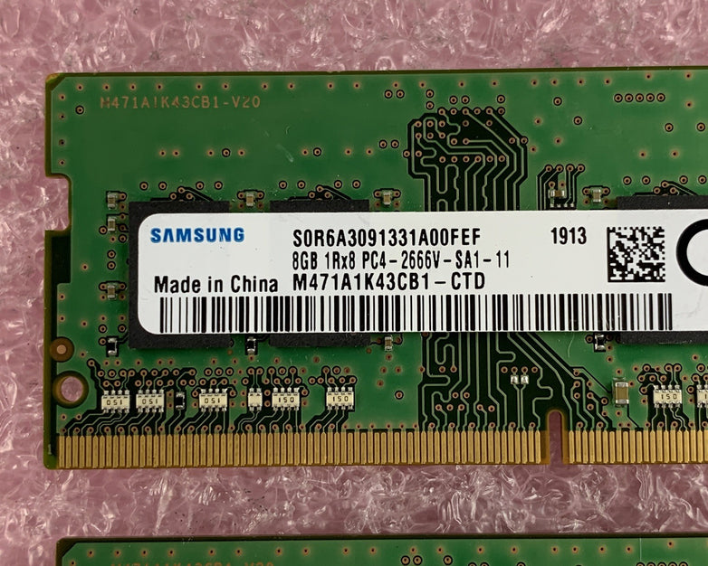Samsung M471A1K43DB1-CTD 8 GB PC4-2666V-SA1-11 SODIMM Laptop Memory Lot of 3