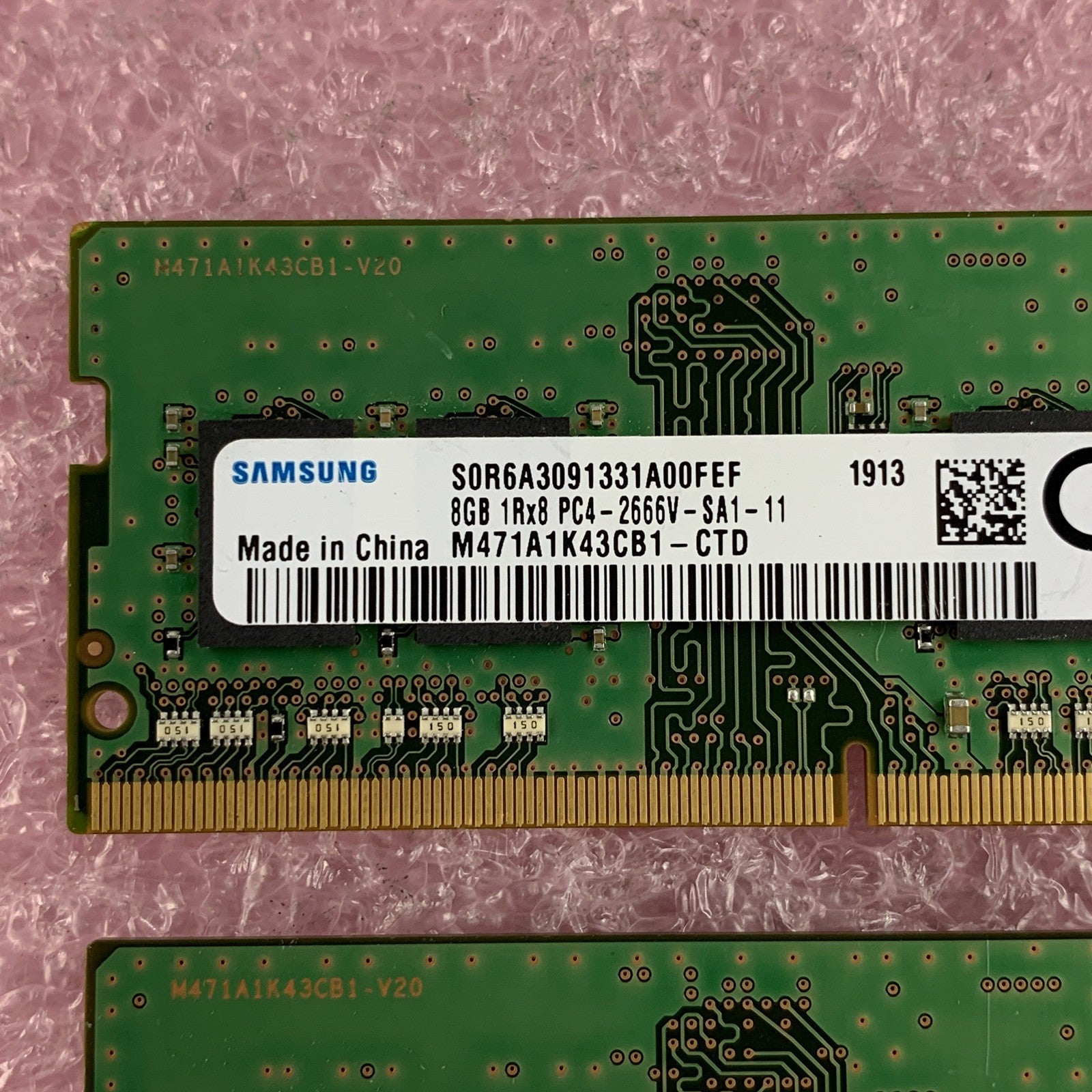 Samsung M471A1K43DB1-CTD 8 GB PC4-2666V-SA1-11 SODIMM Laptop Memory Lot of 3