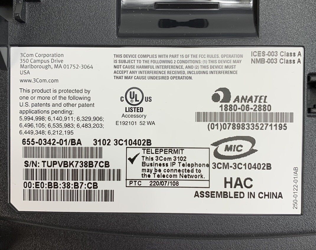 3Com 3C10402B Business Phone