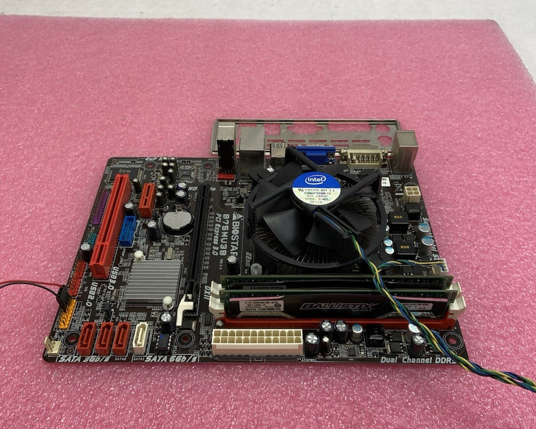 BioStar B75MU3B Motherboard Intel Pentium G860 3GHz 8GB RAM w/IO