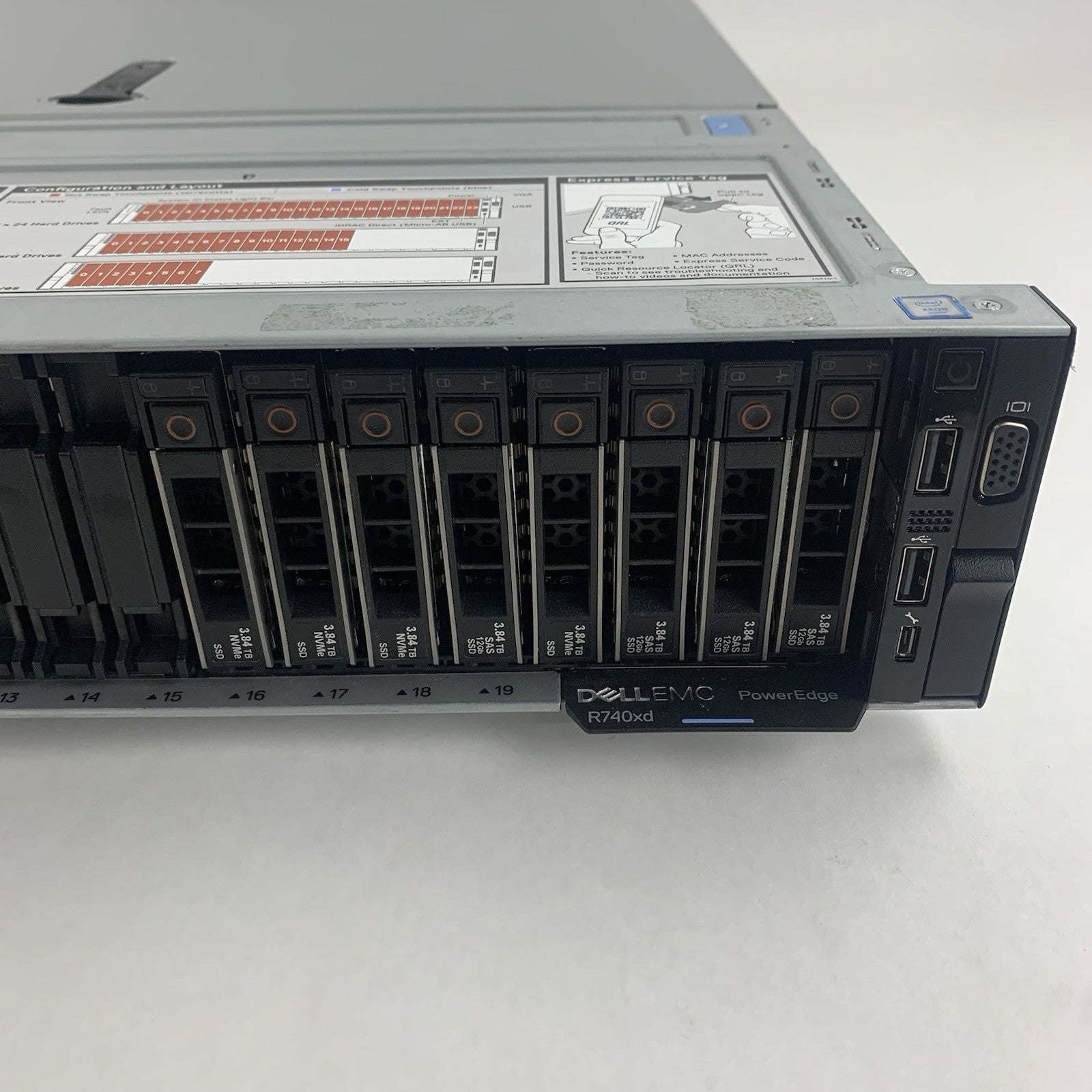 Dell PowerEdge R740xd 24SFF 2x Gold 5222 3.8 GHz 128 GB Ram H740p No OS No HDD4